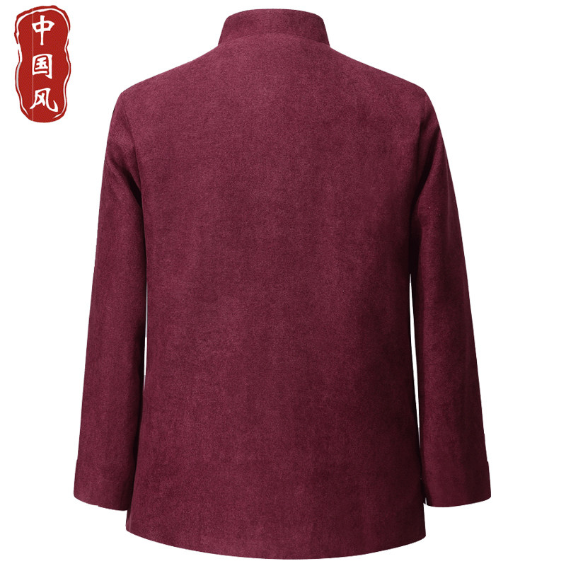 TANG COSTUME MENS JACKET SPRING AND AUTUMN NEW CHINESE WEDDING BANQUET BIRTHDAY LOOSE BIRTHDAY DRESS AUTUMN AND WINTER SUIT FOR THE ELDERLY
