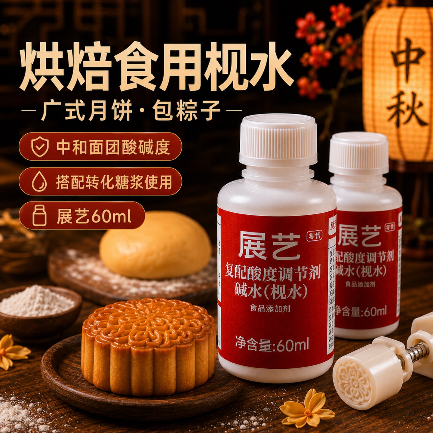 展艺陈村枧水碱水月饼专用食用图片