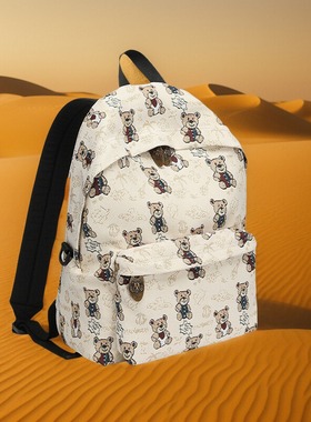 维丹尼熊双肩背包Readymade DenimTears联名大学生书包学院风背包