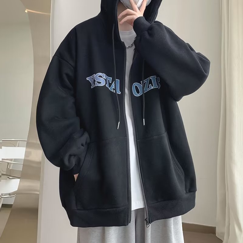 网络图开衫卫衣男宽松连帽外套学生美式复古拉链-712-5-W109-P45,女装短外套,星座1112-5（原712-5）