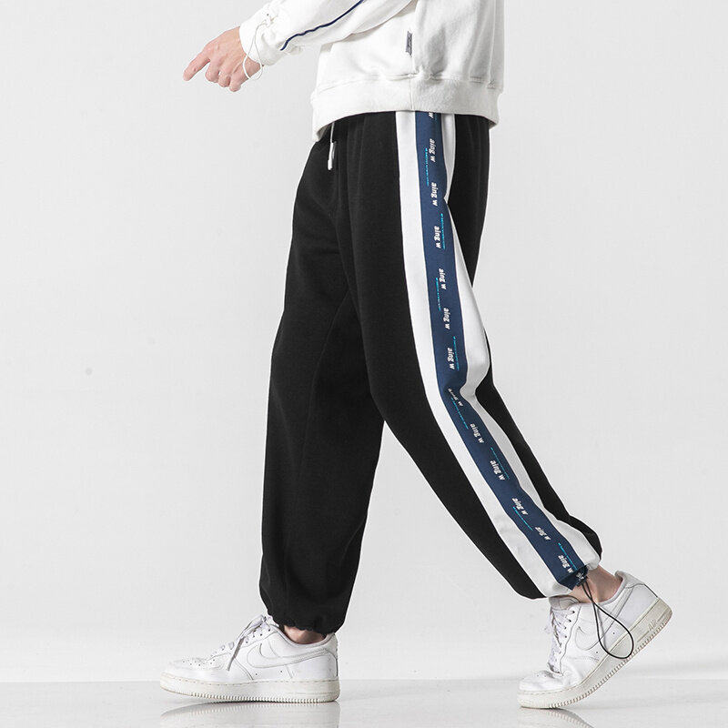 春秋季新款卫裤男宽松大码8XL束脚运动九分裤XZ712-5-2286-P40图片