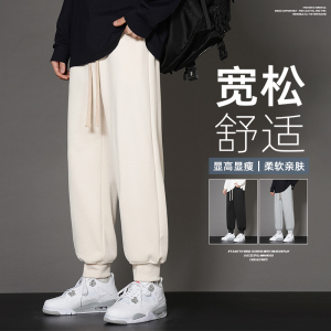 2023春季新款新氧棉休闲长裤男港风宽松束脚卫裤XZ712-5-X210-P40