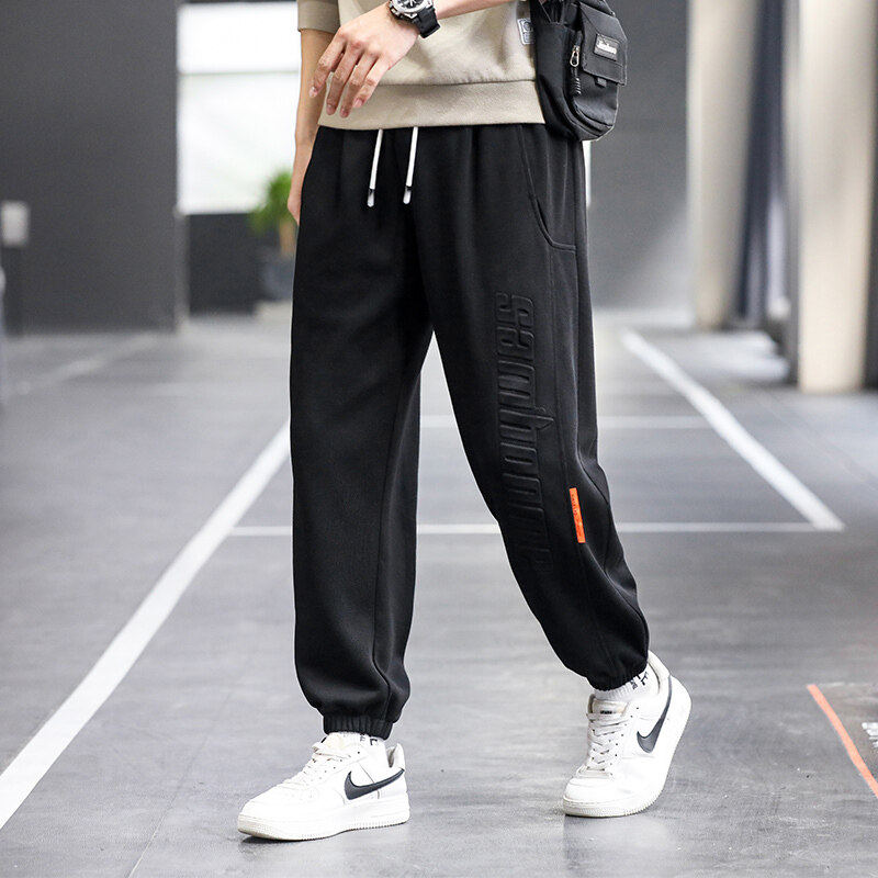 2023春秋新款卫裤男宽松运动裤青少年时尚束脚裤XZ712-5-2280-P50,男装休闲裤,星座1112-5（原712-5）