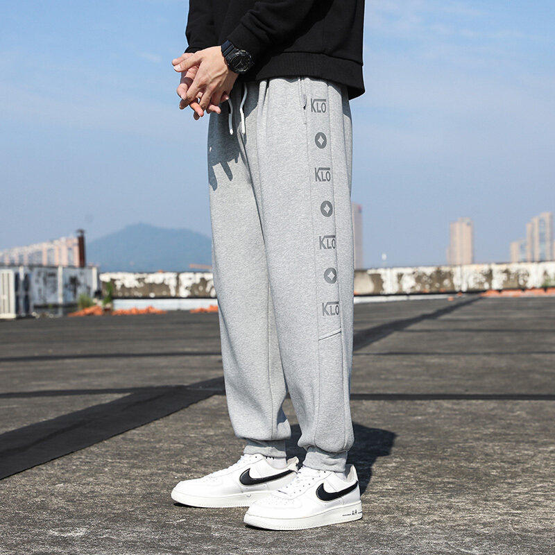 春秋季新款男士小脚卫裤青少年宽松运动九分裤XZ712-5-2201-P40图片