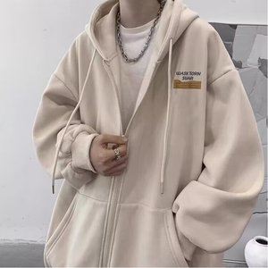网络图卫衣连帽春秋季港风宽松开衫印花百搭外套712-5-ks36-P45