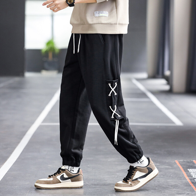 22春秋季新款男士小脚卫裤青少年宽松8XL九分裤XZ712-5-2250-P50图片
