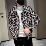 网络图夹克时尚休闲短款上衣男社会小伙外套花夹克712-5-790-P75，男装夹克，星座1112-5（原712-5）