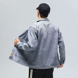 网络图新款牛仔衣夹克男气质2025外贸春季浅色外套1112-5-G08-P58图片