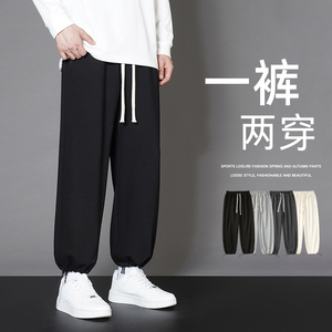 运动长裤男宽松小脚卫裤抽绳休闲束脚裤XZ712-5-X212-P40 加绒P50图片