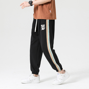 2023年新款春夏季男士针织大码束脚九分裤运动裤XZ712-5-K603-P50图片