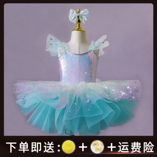 新款六一儿童演出服女童公主纱裙