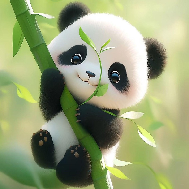 爆款可爱熊猫贴画自粘卡通冰箱卧室厕所客厅墙面破洞遮瑕装饰贴纸,家居饰品,软装墙贴,淘宝优惠券,粉丝福利购,淘宝优惠卷