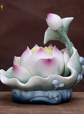 格兰吉LED荷叶陶瓷莲花灯家用插电式供佛灯佛前供灯供奉