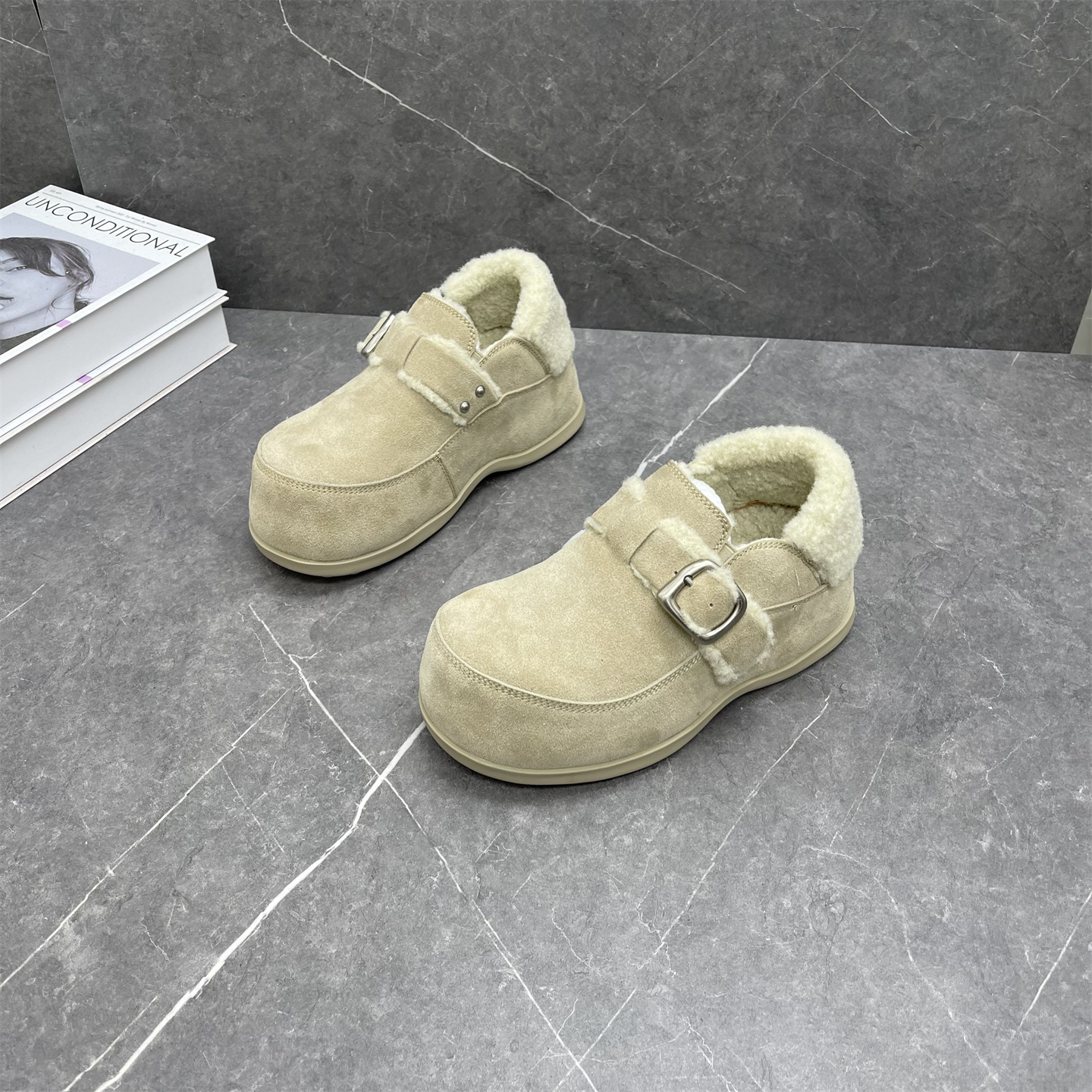 丑萌大头勃肯鞋女2025冬季新款