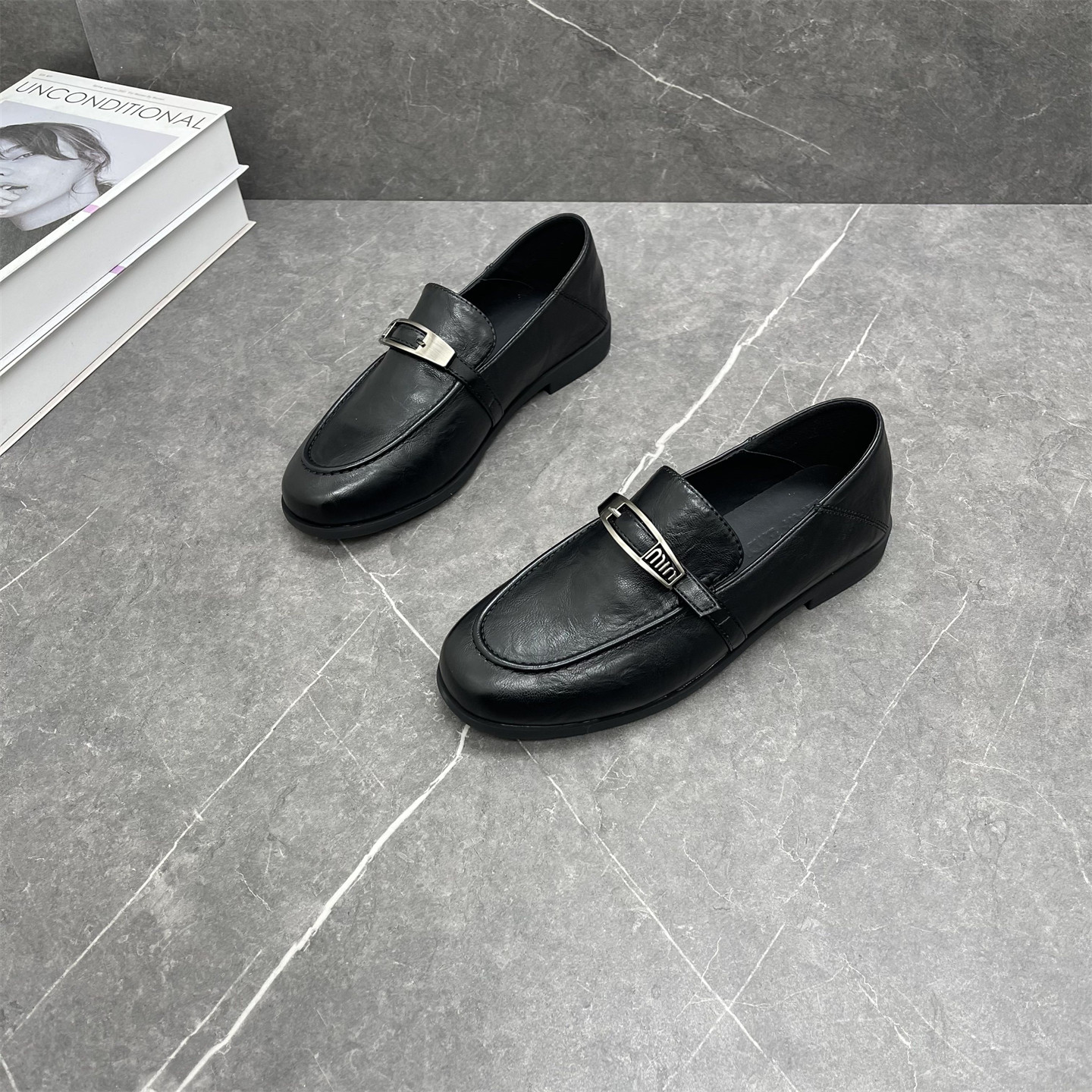 英伦风小皮鞋女单鞋2026春新款圆头低跟一脚蹬复古百搭休闲乐福鞋,女鞋,乐福鞋（豆豆鞋）,淘宝优惠券,粉丝福利购,淘宝优惠卷