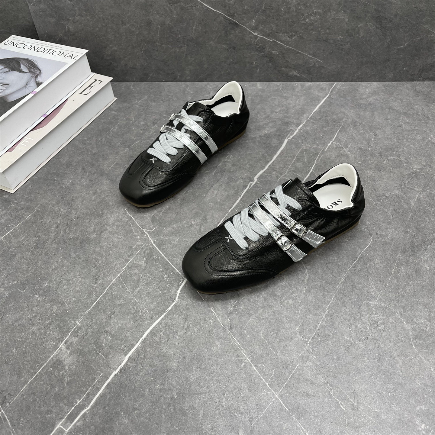 羊皮时尚玛丽珍女2026春秋新款双排扣舒适平底芭蕾舞鞋真皮德训鞋,女鞋,德训鞋,淘宝优惠券,粉丝福利购,淘宝优惠卷