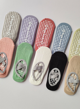 专业瑜伽袜女防滑普拉提初学者室内专用春夏季地板运动袜交叉绑带