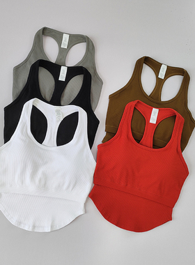 断码清仓运动内衣女聚拢定型无袖背心式带胸垫文胸速干瑜伽服外穿