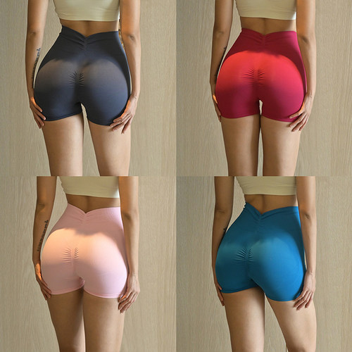 高腰提臀瑜伽三分短裤透气显臀