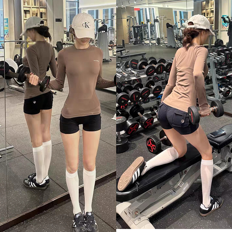 瑜伽服女秋冬修身显瘦运动上衣女