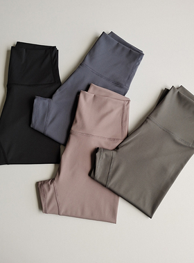 健身裤女弹力紧身显瘦无痕裸感瑜伽裤高腰提臀速干跑步运动裤外穿