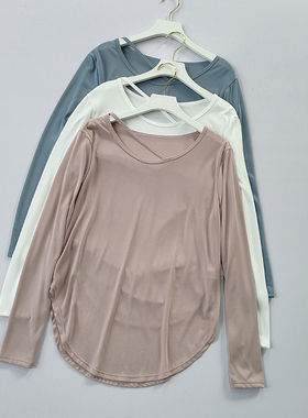 运动上衣女宽松跑步罩衫速干胖MM大码休闲透气排汗瑜伽服长袖