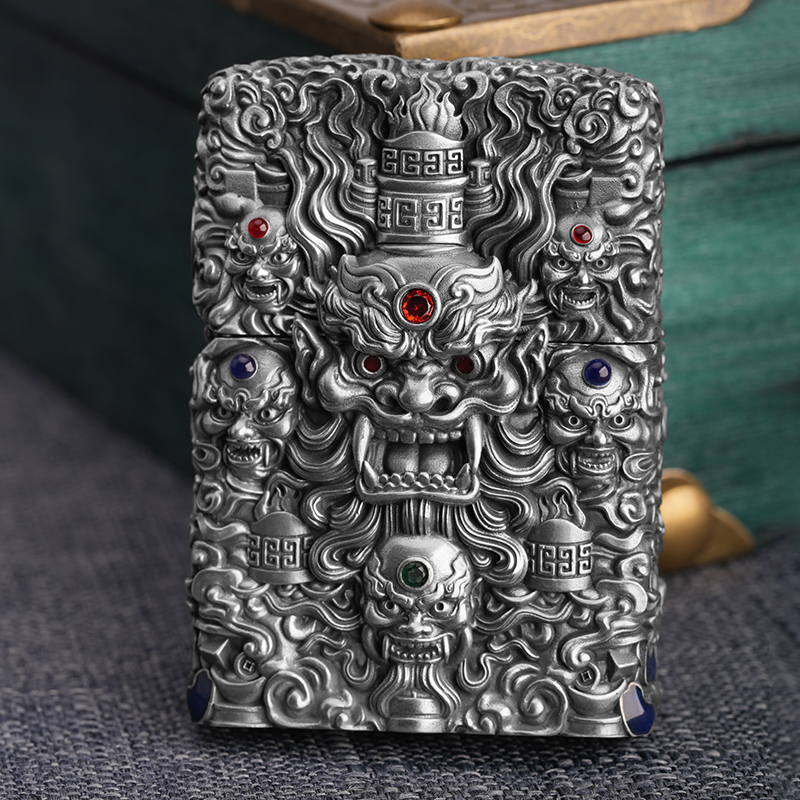 ZIPPO盔甲五鬼运财收藏送礼