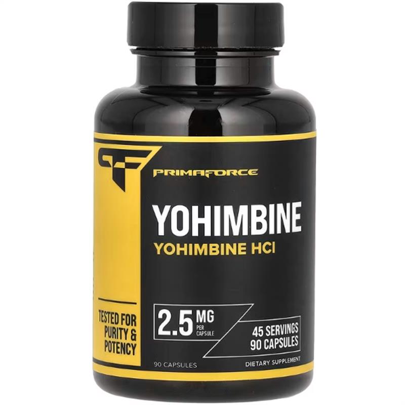现货Primaforce盐酸育亨宾胶囊2.5mg90粒Yohimbine HCl 成人