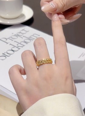 可调节钱多多钱串子铜钱戒指女