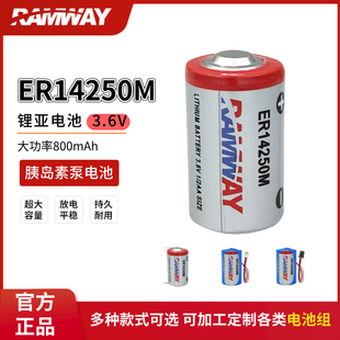 RAMWAY睿奕ER14250M电子标签温控烟感器胰岛素泵探头3.6V锂电池组