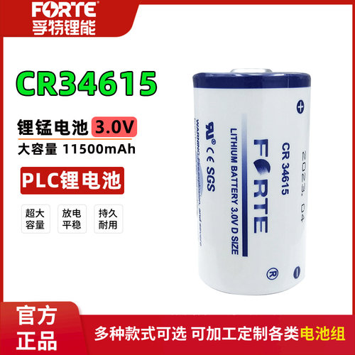 孚特CR34615燃气表3V锂电池