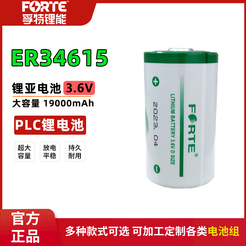 孚特ER34615煤气表3.6V锂电池