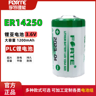 3.6V 2AA 锂电池无线测温探头台达PLC编程器 FORTE孚特ER14250