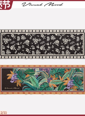 visual mood复古可折叠健身运动瑜伽铺巾小众印花便携度假沙滩巾