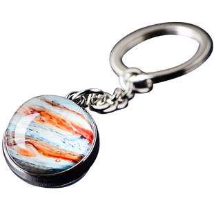 十二星座钥匙扣星空宝石夜光球玻璃水晶球挂饰金属钥匙链男女情侣