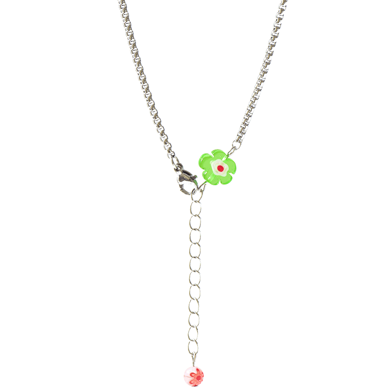 韩国ins设计师琉璃金属锁骨链