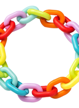 ins泫雅风彩虹手链原宿风亚克力