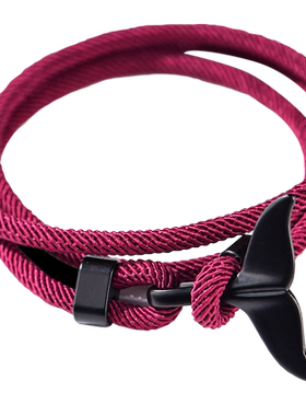 鲸鱼尾手绳男女情侣手