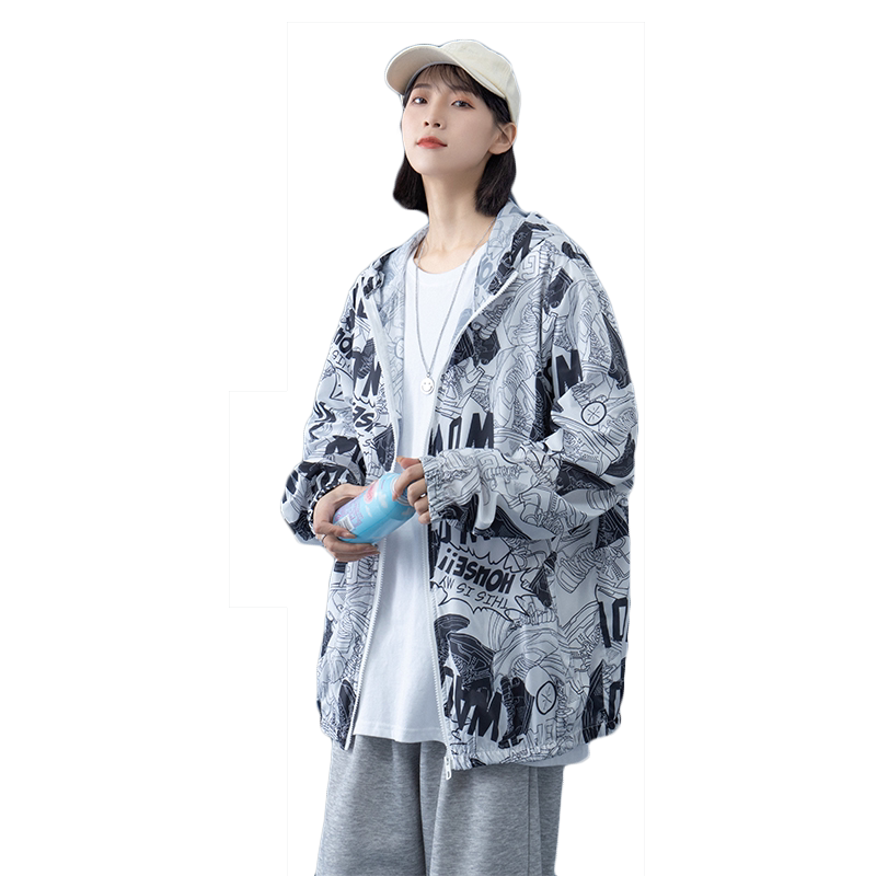 2023新款夏季防晒衣男潮宽松夹克连帽防晒服皮肤衣外套1FS2603P25,男装夹克,电商A097