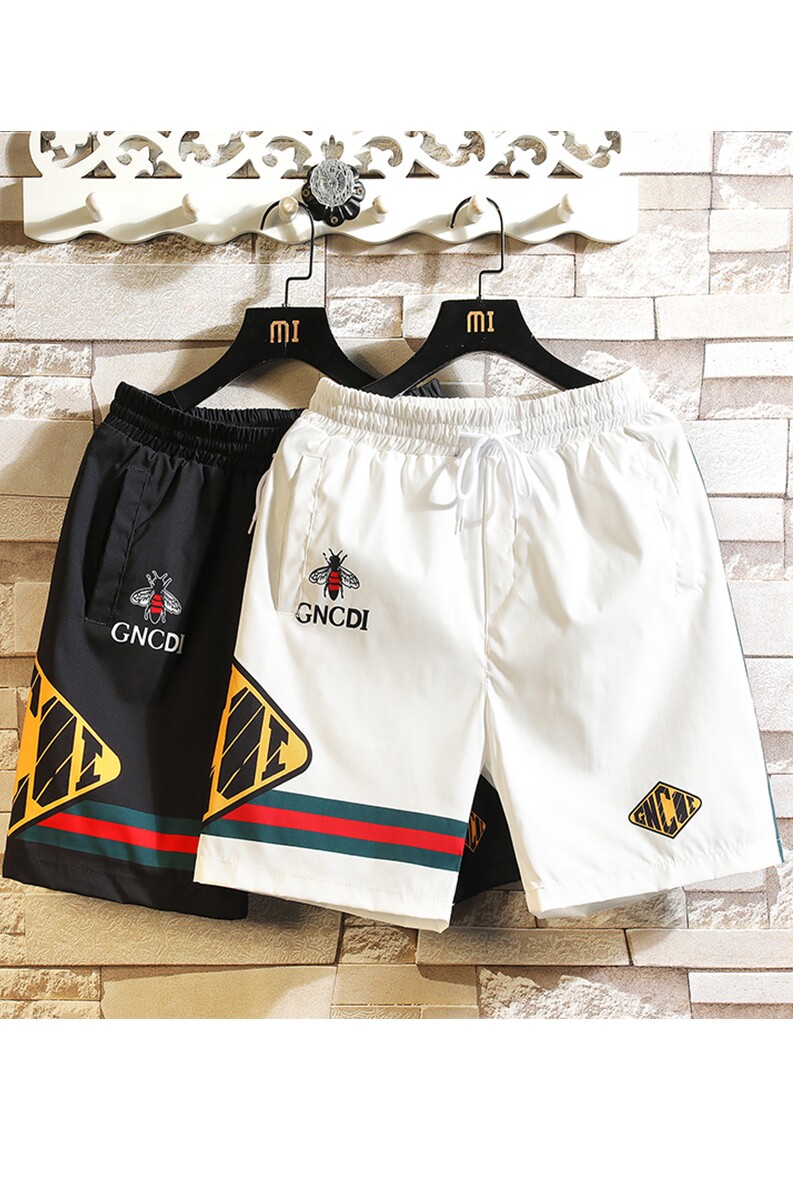 2023夏季印花短裤男ins宽松bf风情侣速干五分沙运动休闲裤2K21P20,男装休闲裤,电商A097