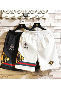 2023夏季印花短裤男ins宽松bf风情侣速干五分沙运动休闲裤2K21P20图片