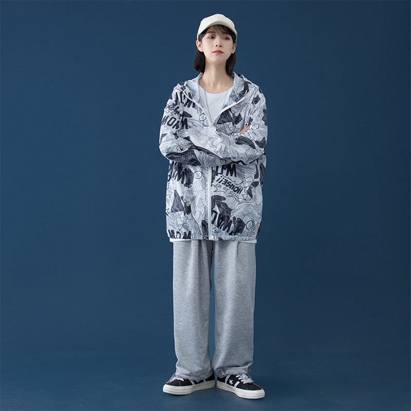 2023新款夏季防晒衣男潮宽松夹克连帽防晒服皮肤衣外套FS2603P25,男装夹克,电商A097