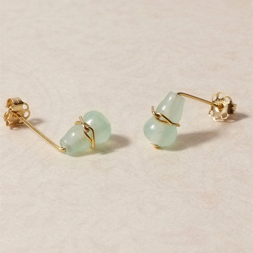 有福系列18k金葫芦耳钉中式高级感国风耳环玛瑙古风设计耳饰礼物