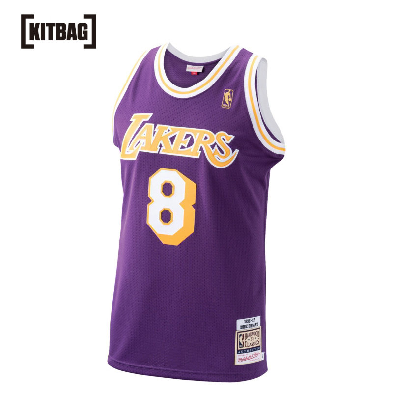 洛杉矶湖人队球衣科比8号球衣球员版篮球服无袖背心-紫色