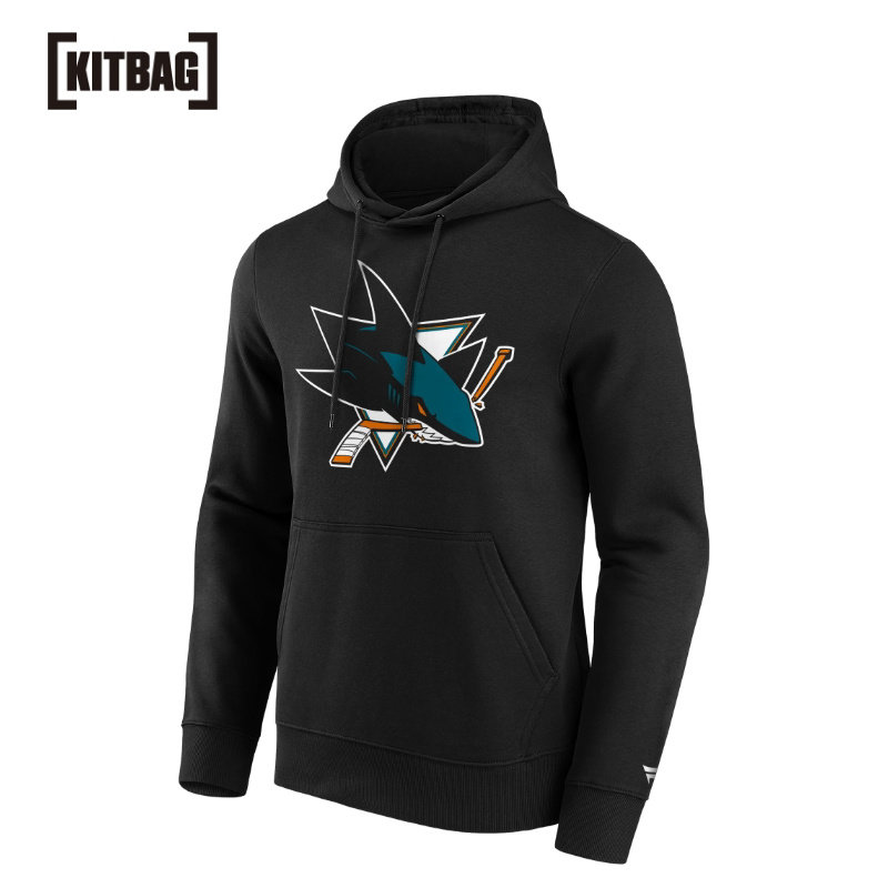 圣何塞鲨鱼 primary logo 图案 连帽衫