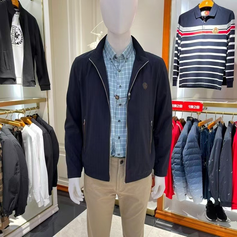 【抗UV紫外线】比华利保罗春夏薄款男士时尚立领防晒夹克外套正品