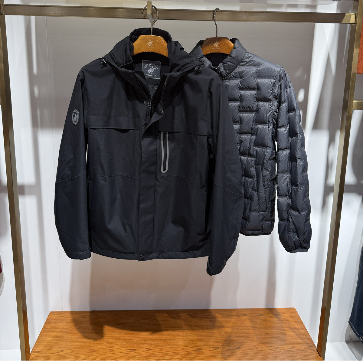 【三合一两件套】比华利保罗冬季男士轻户外可拆卸防风保暖羽绒服