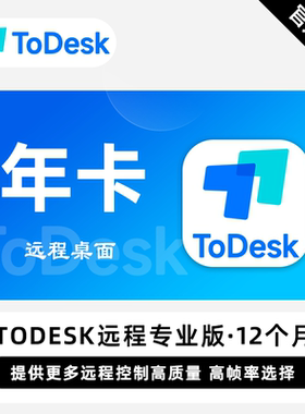 【自动发码】ToDesk专业版会员一年卡todesk游戏版12个月兑换码