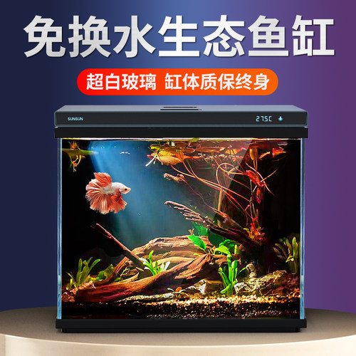 鱼缸客厅超白玻璃森森