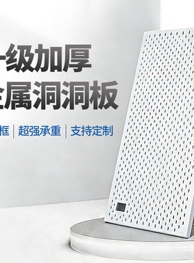 加厚金属洞洞板不锈钢置物架定制免打孔无边框造型墙冲孔板收纳架